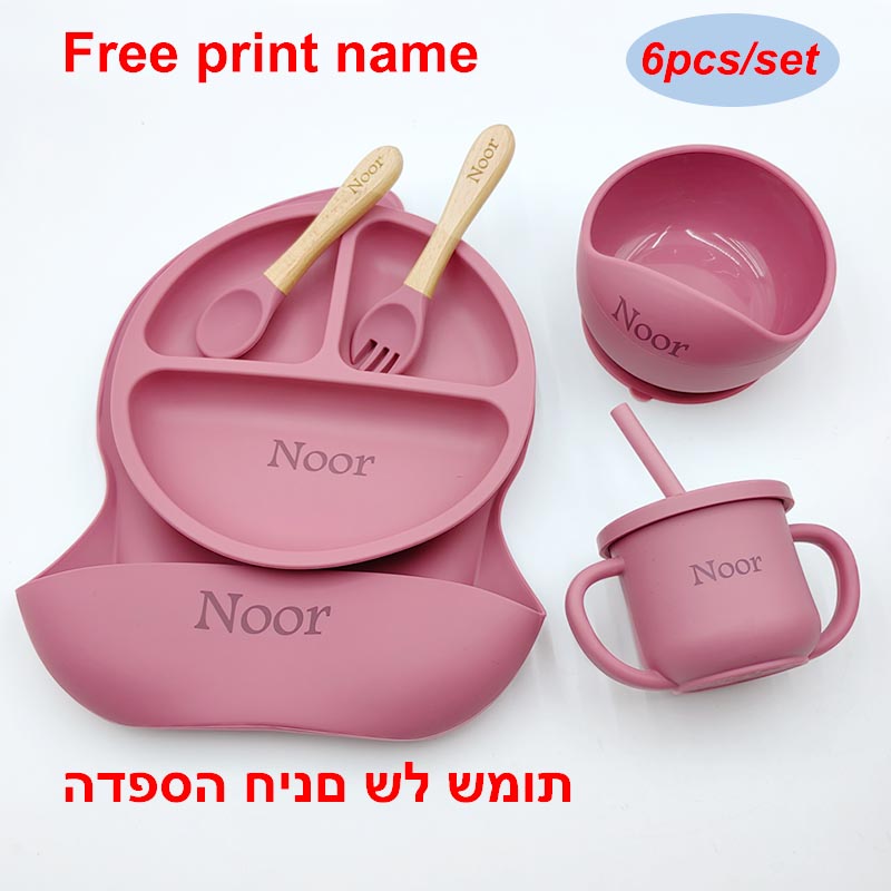 Baby Food Menu - 6Pcs Silicone Tableware For Kids Baby
