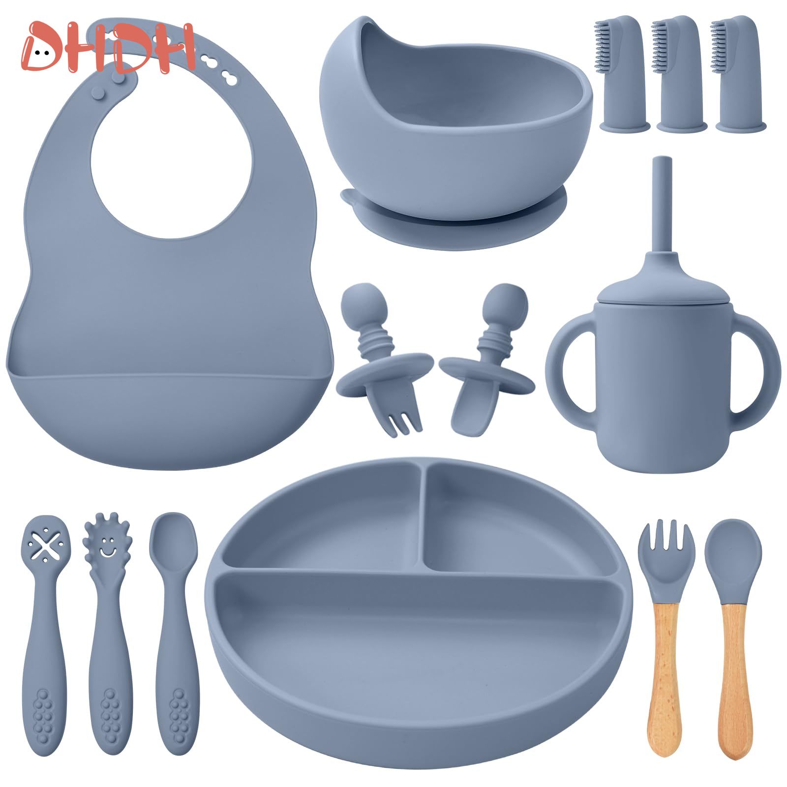 Baby Food Dinner - Silicone Baby Feeding Set Tableware Baby
