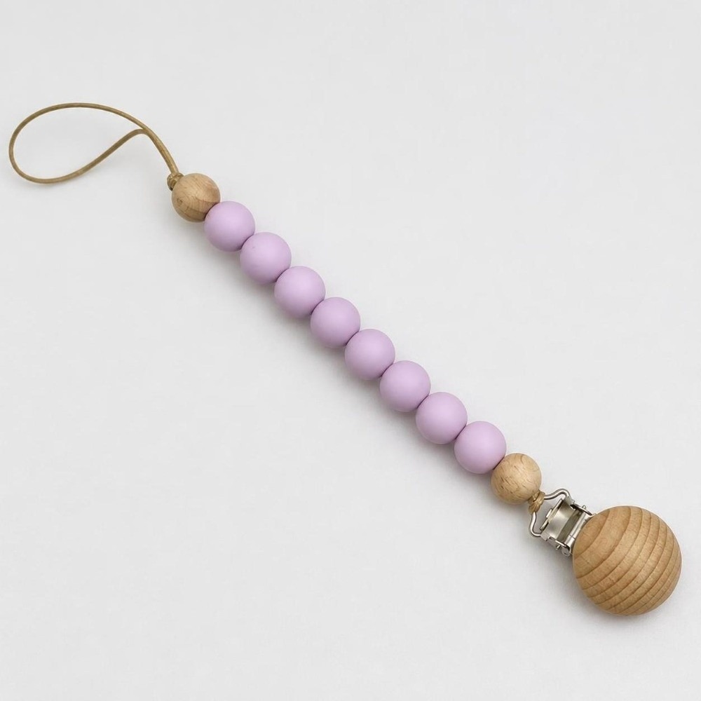 Baby Food Quality - High Quality Silicone Wood Pacifier Clip