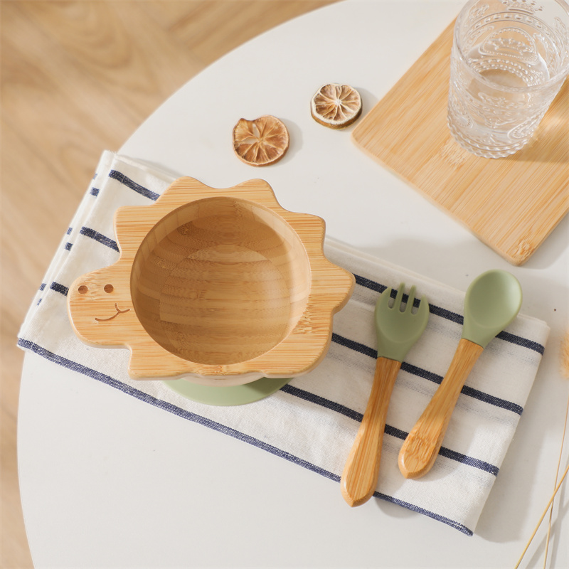 Baby Wooden Tableware Set Dino - Baby Food Dinner 评论和价格