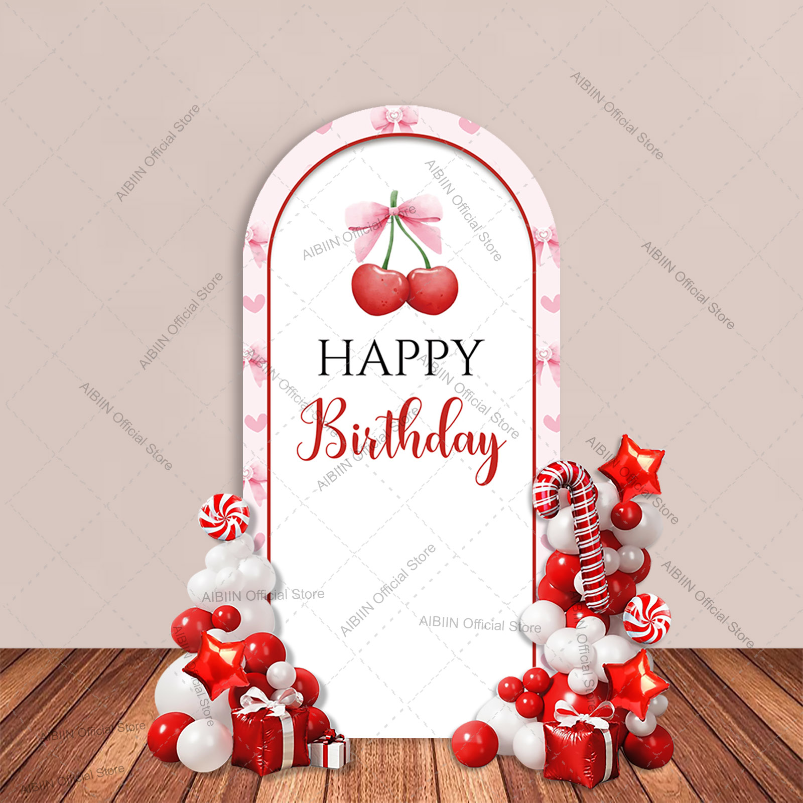 Girl Cherry Happy Birthday Arc - Baby Food Fruits 评论和价格