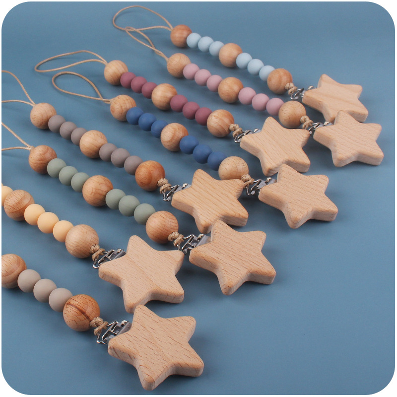 New Wooden Star Teether Clip P - Baby Food Quality 评论和价格