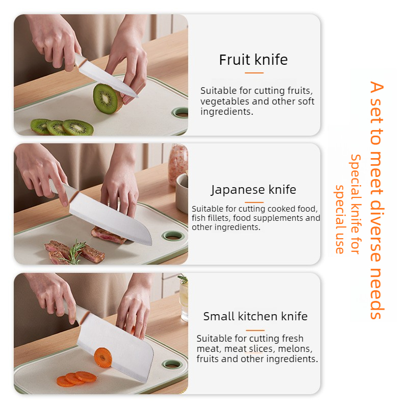 3-PCS Kitchen Knife Sets Stain - Baby Food Cooking Set 评论和价格