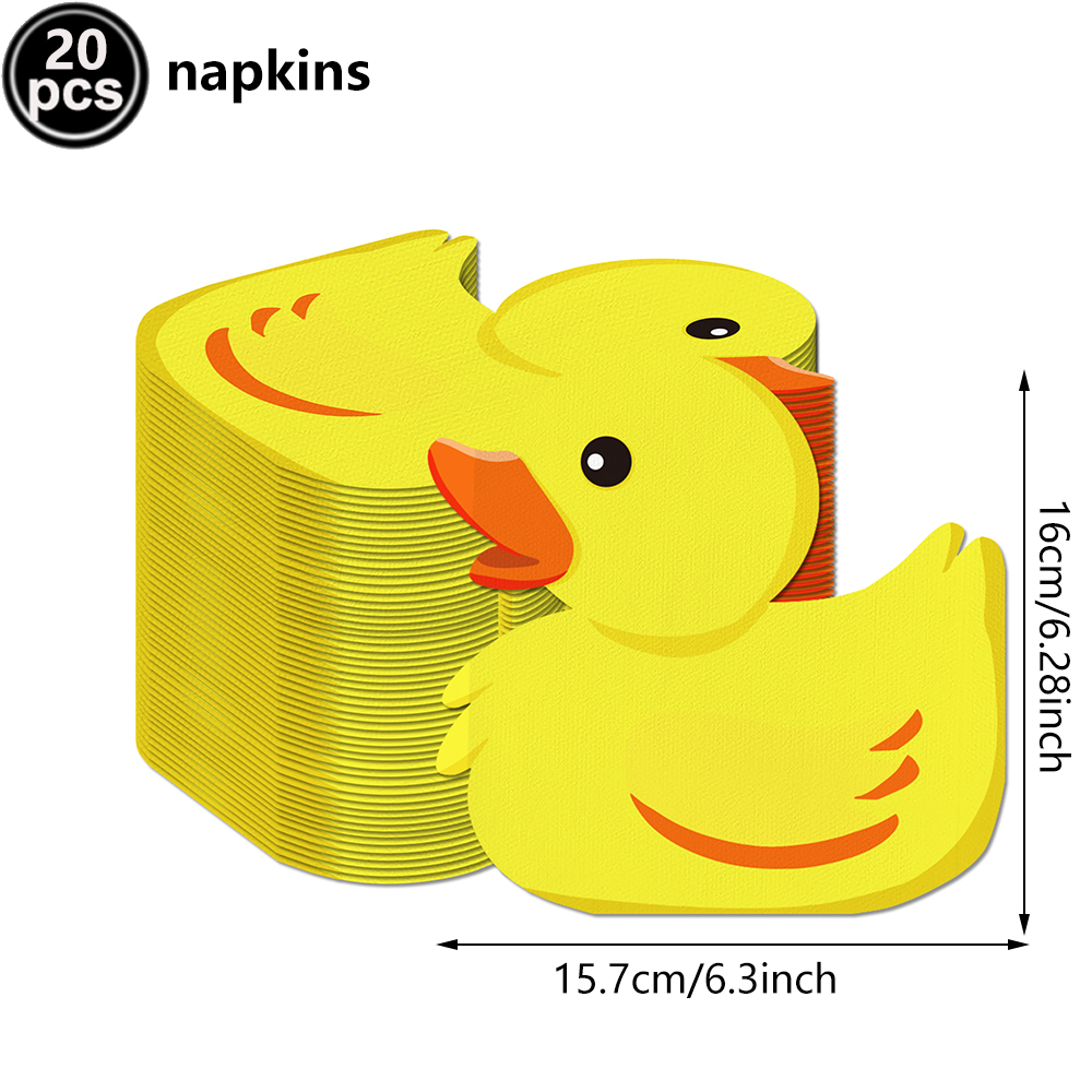 Cartoon Yellow Duck Napkins Di - Baby Food Yellow 评论和价格