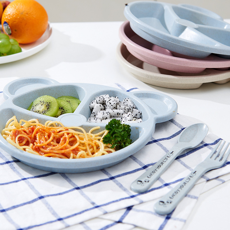 3pcs/Set Wheat Straw Children' - Baby Food Menu 评论和价格