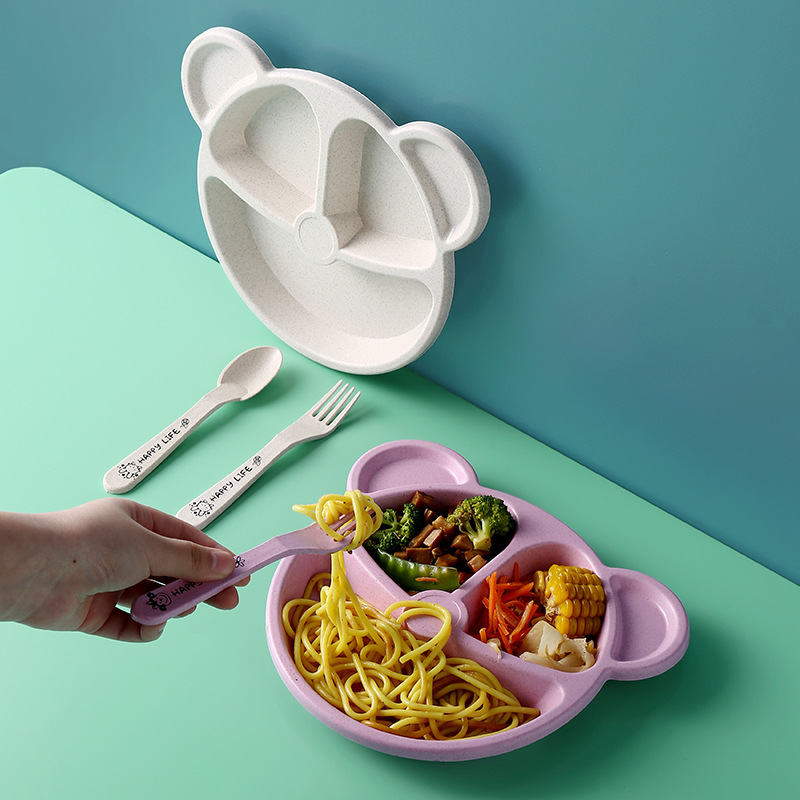 3pcs/Set Wheat Straw Children' - Baby Food Menu 评论和价格