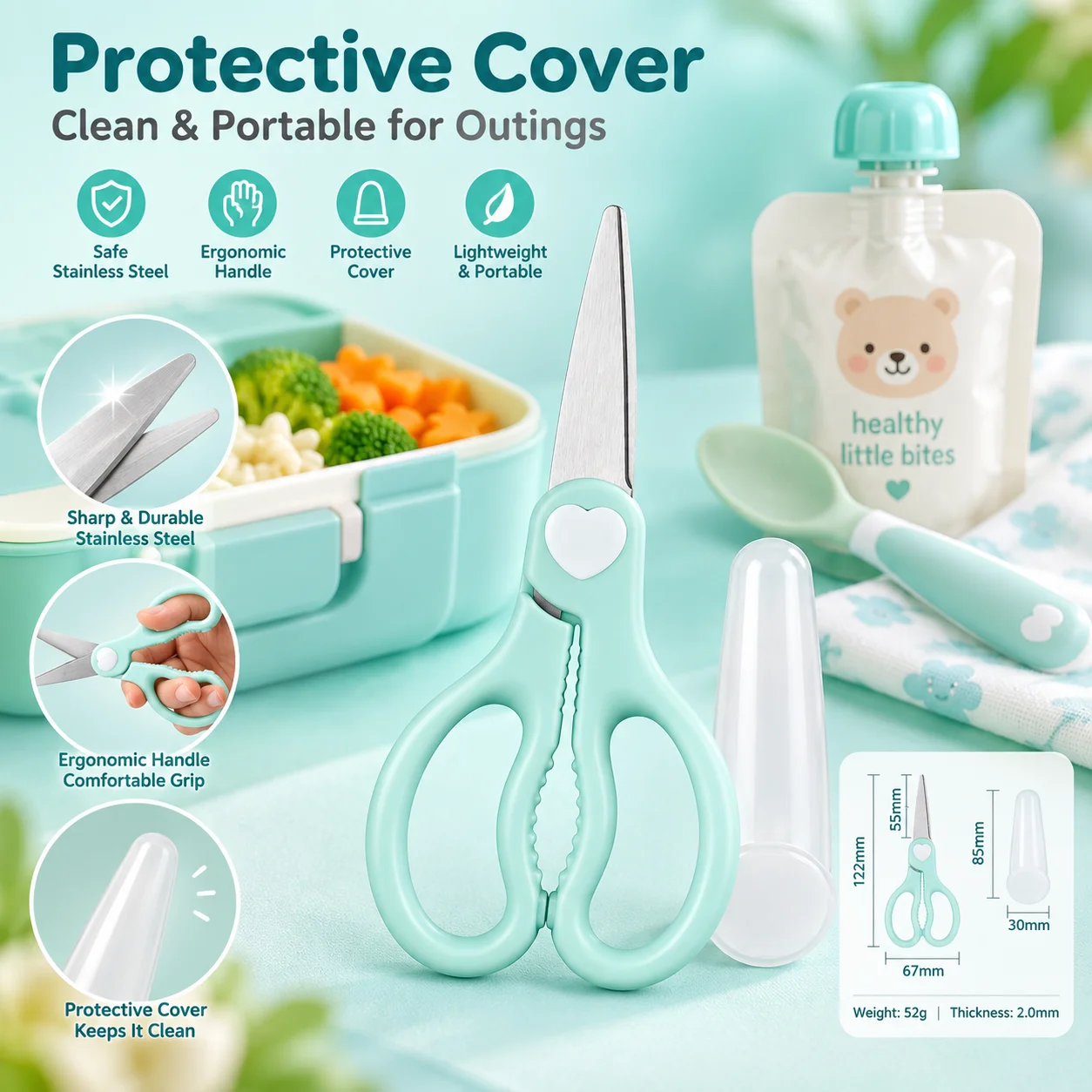 Baby Food Scissors Portable, S - Baby Food Scissors 评论和价格