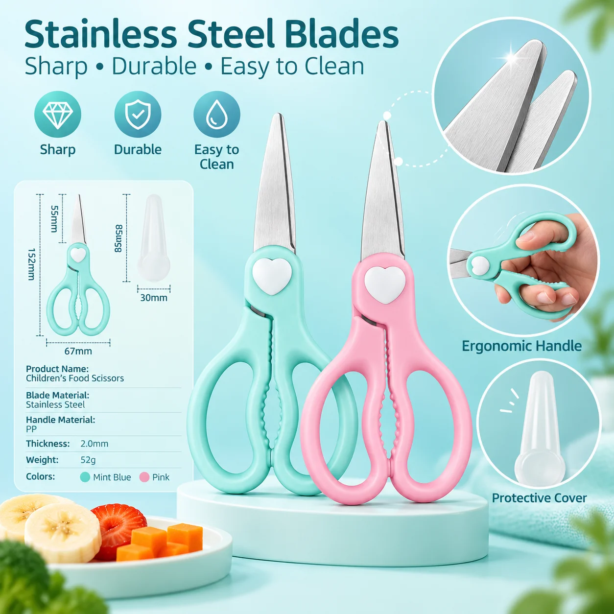 Baby Food Scissors Portable, S - Baby Food Scissors 评论和价格