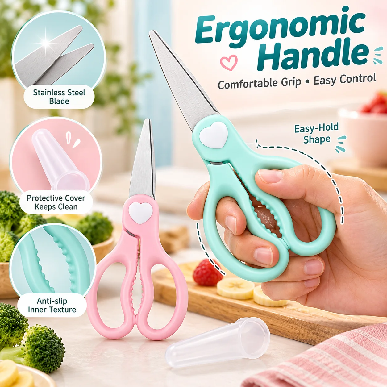 Baby Food Scissors Portable, S - Baby Food Scissors 评论和价格