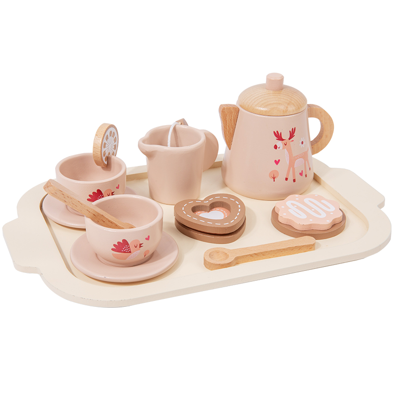 Afternoon Tea Set Wooden Toy P - Baby Food Cooking Set 评论和价格