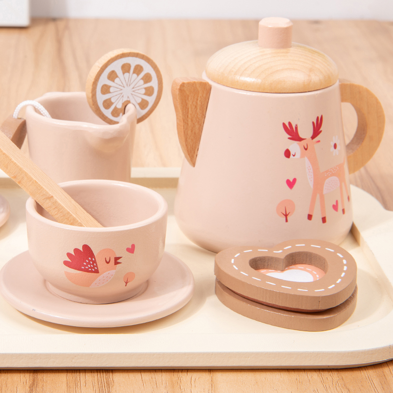 Afternoon Tea Set Wooden Toy P - Baby Food Cooking Set 评论和价格