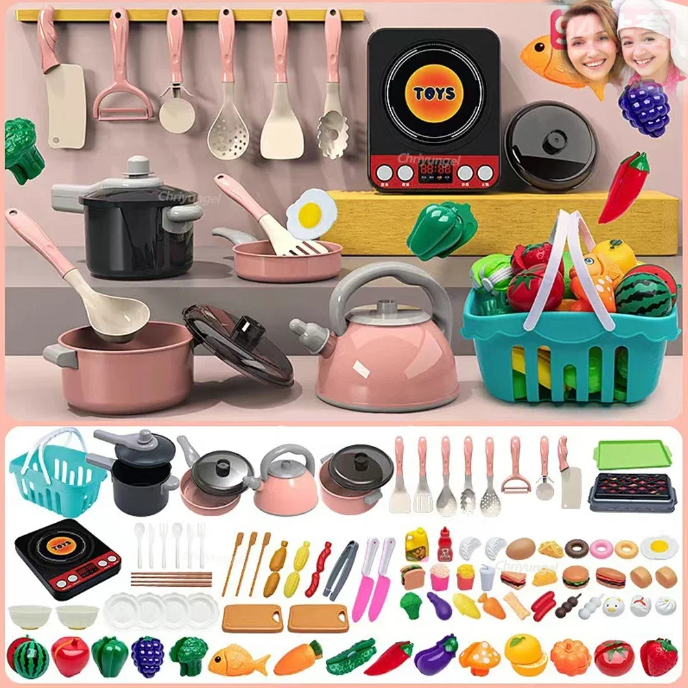 Kids Kitchen Toys Set 92/69/59 - Baby Food Cooking Set 评论和价格