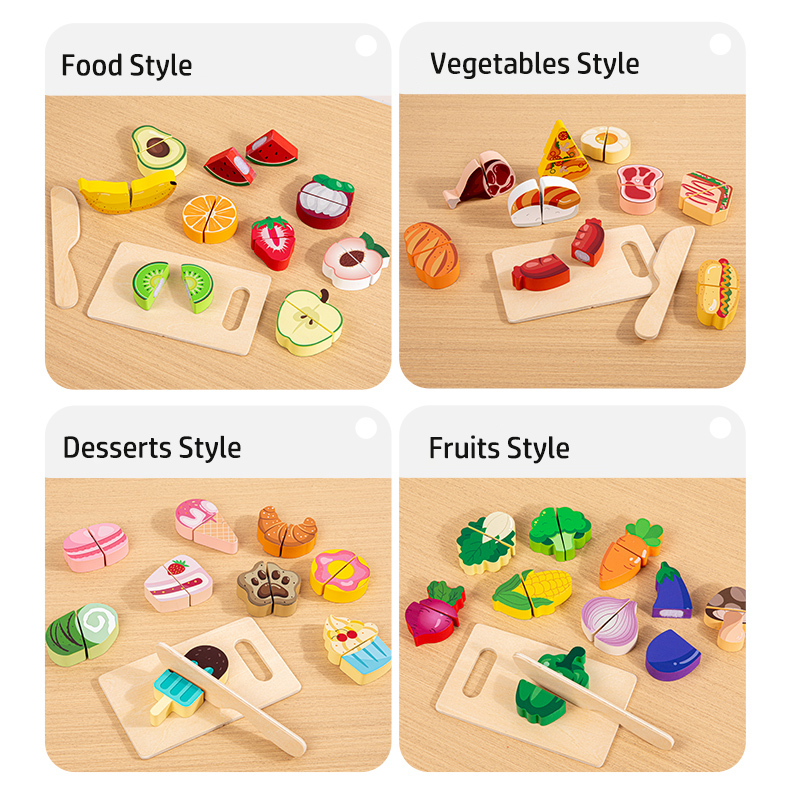 Wooden Kitchen Pretend Toy Sim - Baby Food Cooking Set 评论和价格