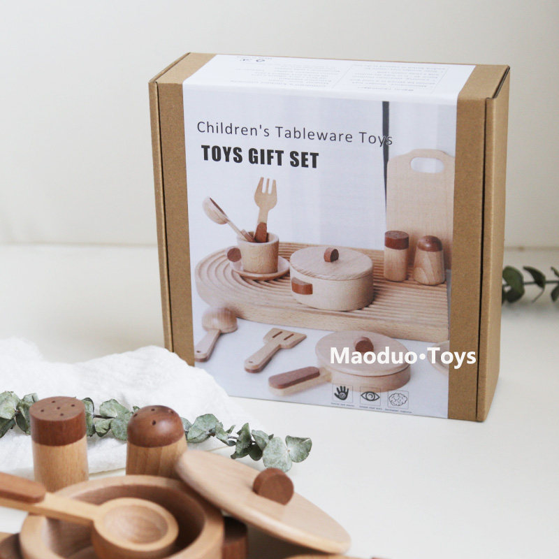 Maoduo Toys Beech Wooden Kids  - Baby Food Cooking Set 评论和价格