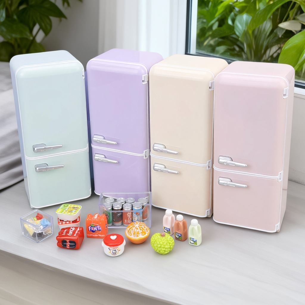 33pcs Kids Mini Fridge Playset - Baby Food Cooking Set 评论和价格