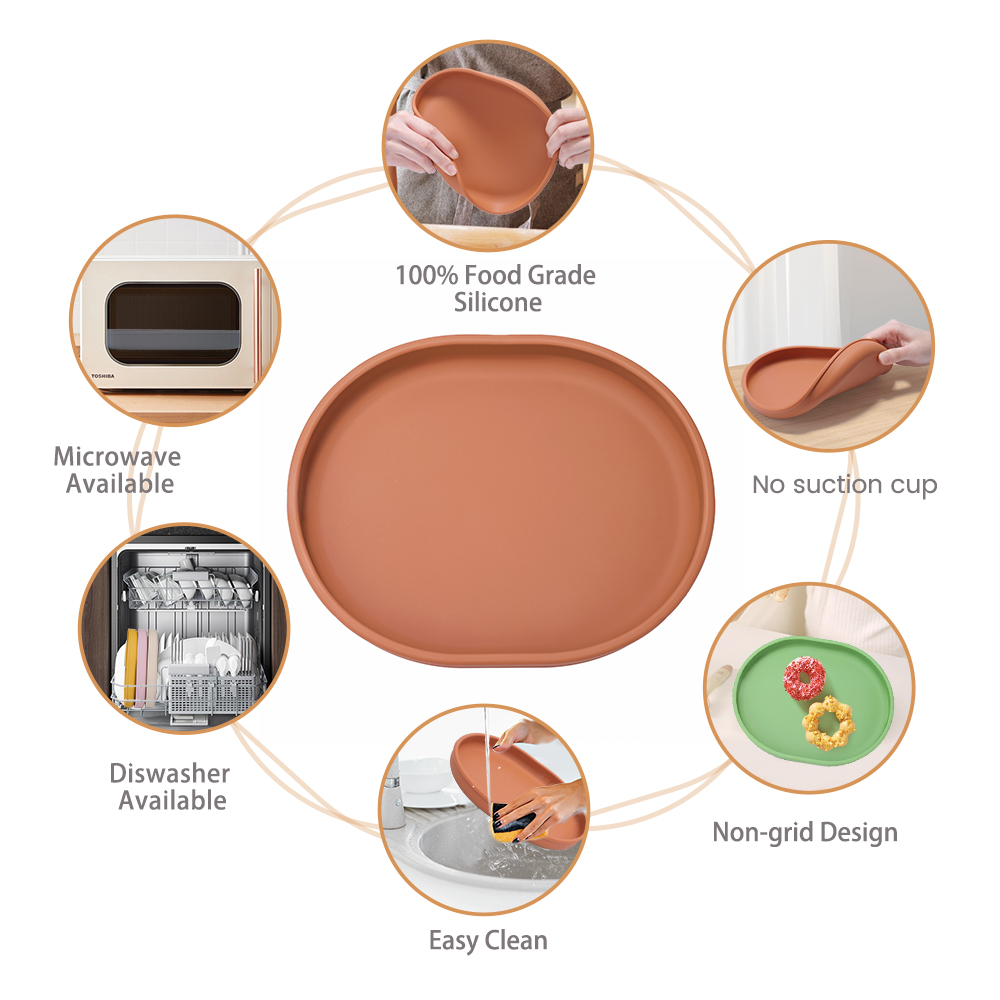 Baby Safe Silicone Dining Plat - Baby Food Chart 评论和价格