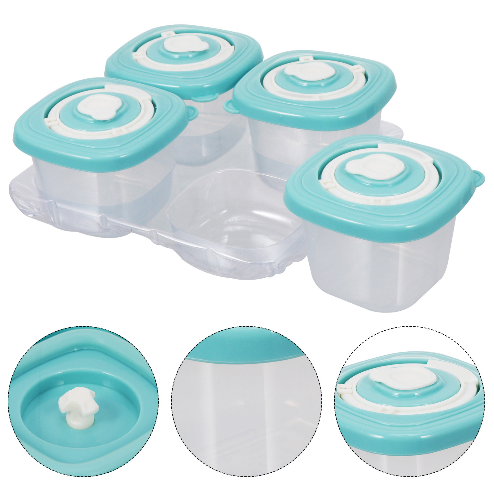4Pcs Baby Blocks Food Storage  - Baby Food Quality 评论和价格