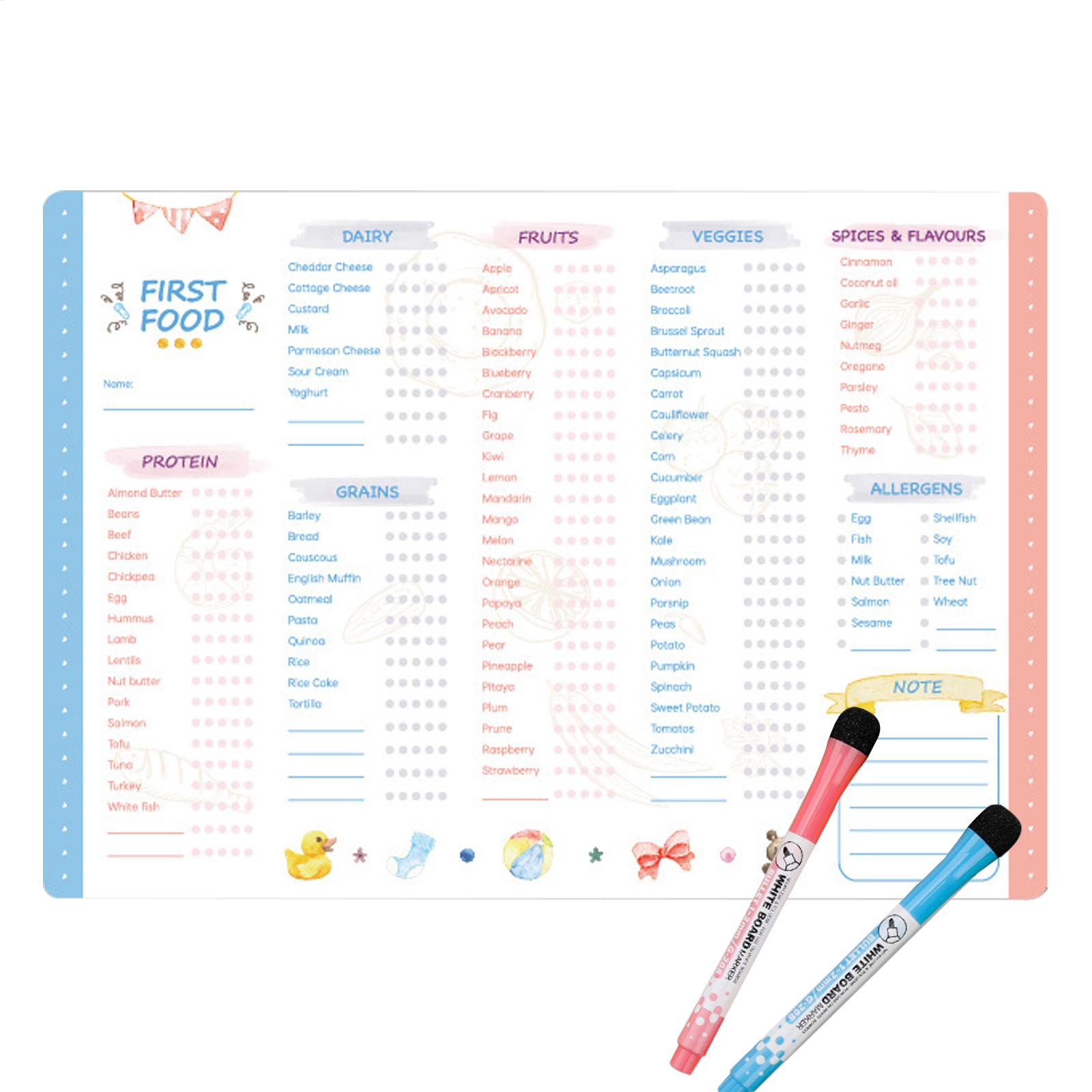 First Foods Chart Magnetic Bab - Baby Food Chart 评论和价格