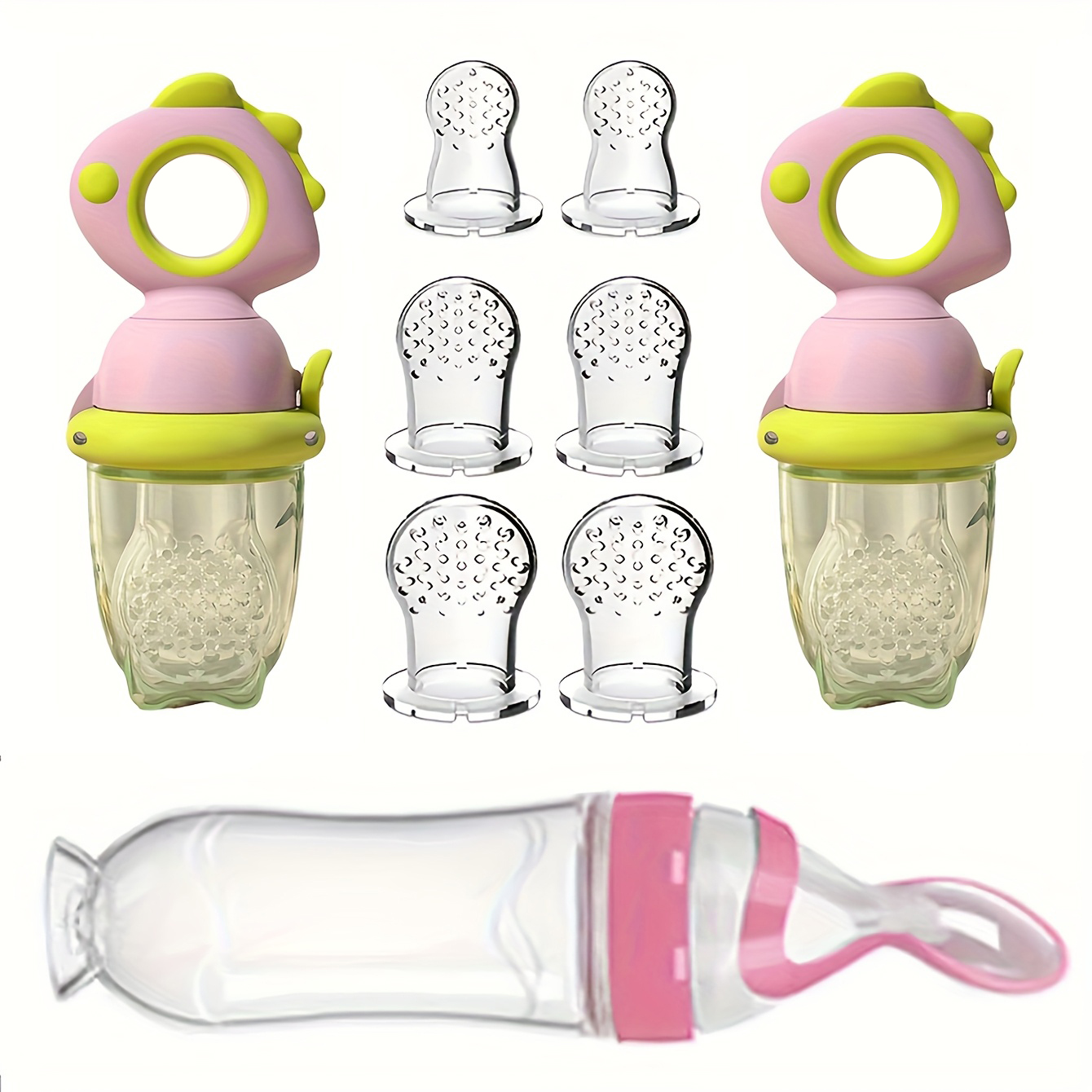 9pcs Baby Feeding Set: Include - Baby Food Dispensing Spoon 评论和价格