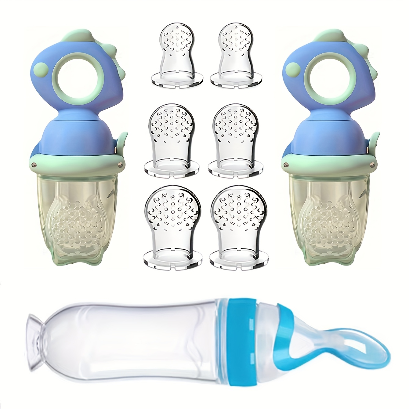 9pcs Baby Feeding Set: Include - Baby Food Dispensing Spoon 评论和价格