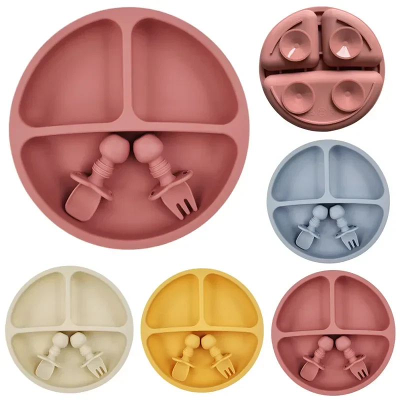 3Pcs Silicone Baby Feeding Set - Baby Food Menu 评论和价格