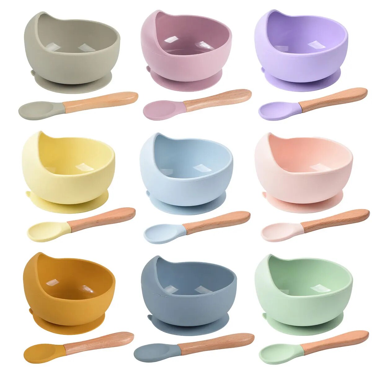 2PCS Silicone Baby Feeding Bow - Baby Food Dinner 评论和价格