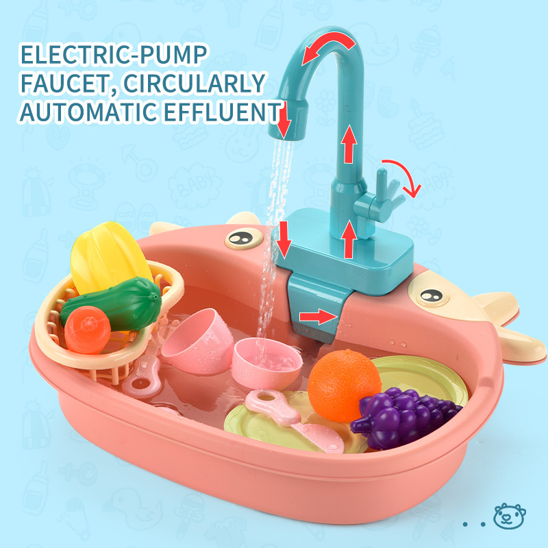 Kids Kitchen Sink Toys Simulat - Baby Food Cooking Set 评论和价格