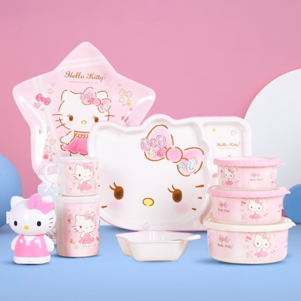 Sanrio Tableware Hello Kitty T - Baby Food Dinner 评论和价格