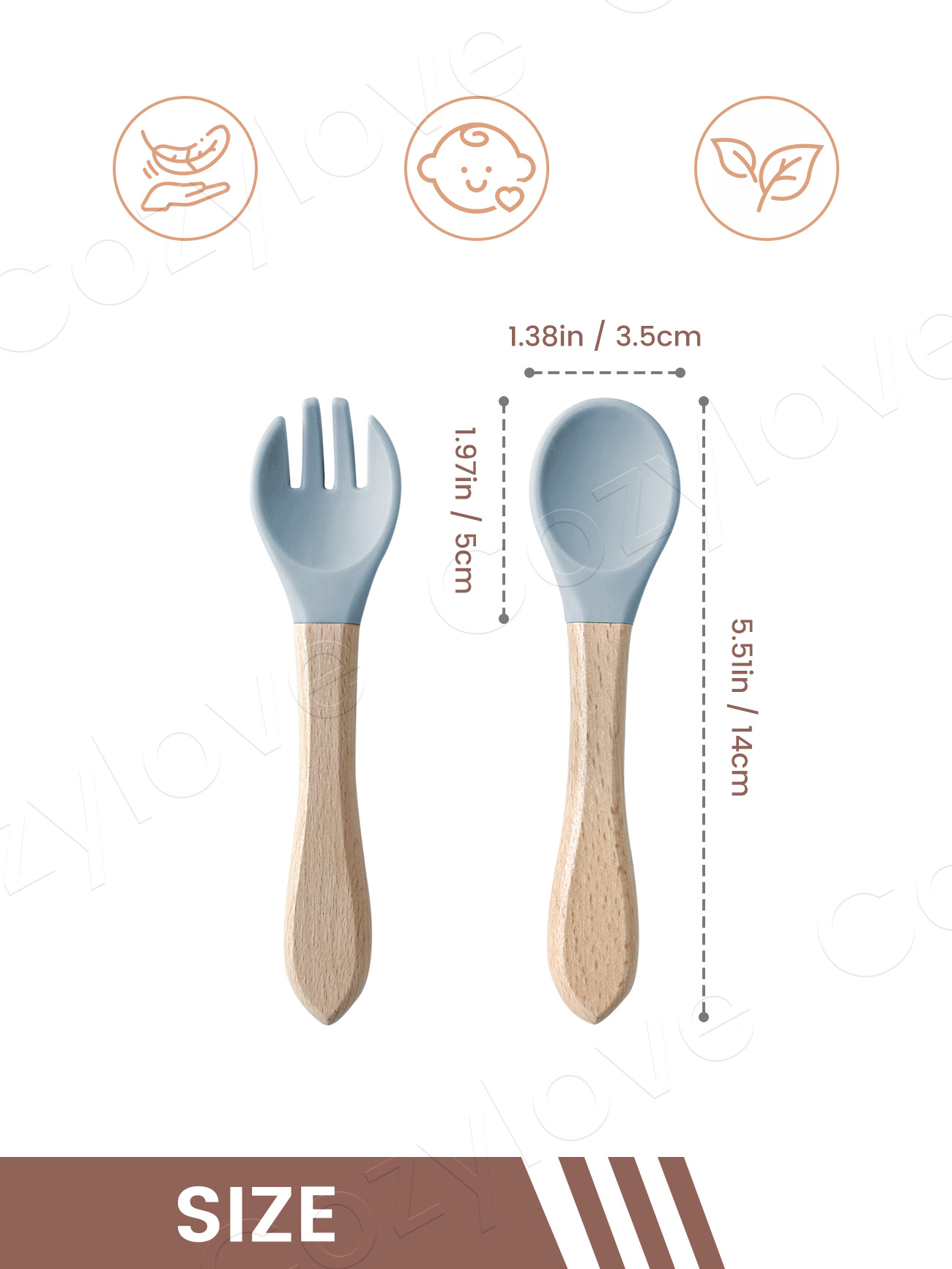 Baby Silicone Fork Spoon Set,  - Baby Food Dispensing Spoon 评论和价格
