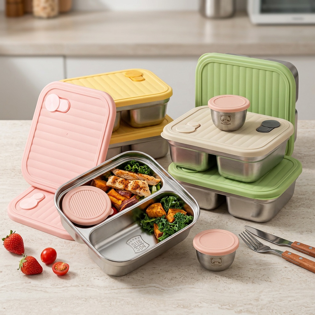 304 Stainless Steel Lunch Cont - Baby Food Fruits 评论和价格