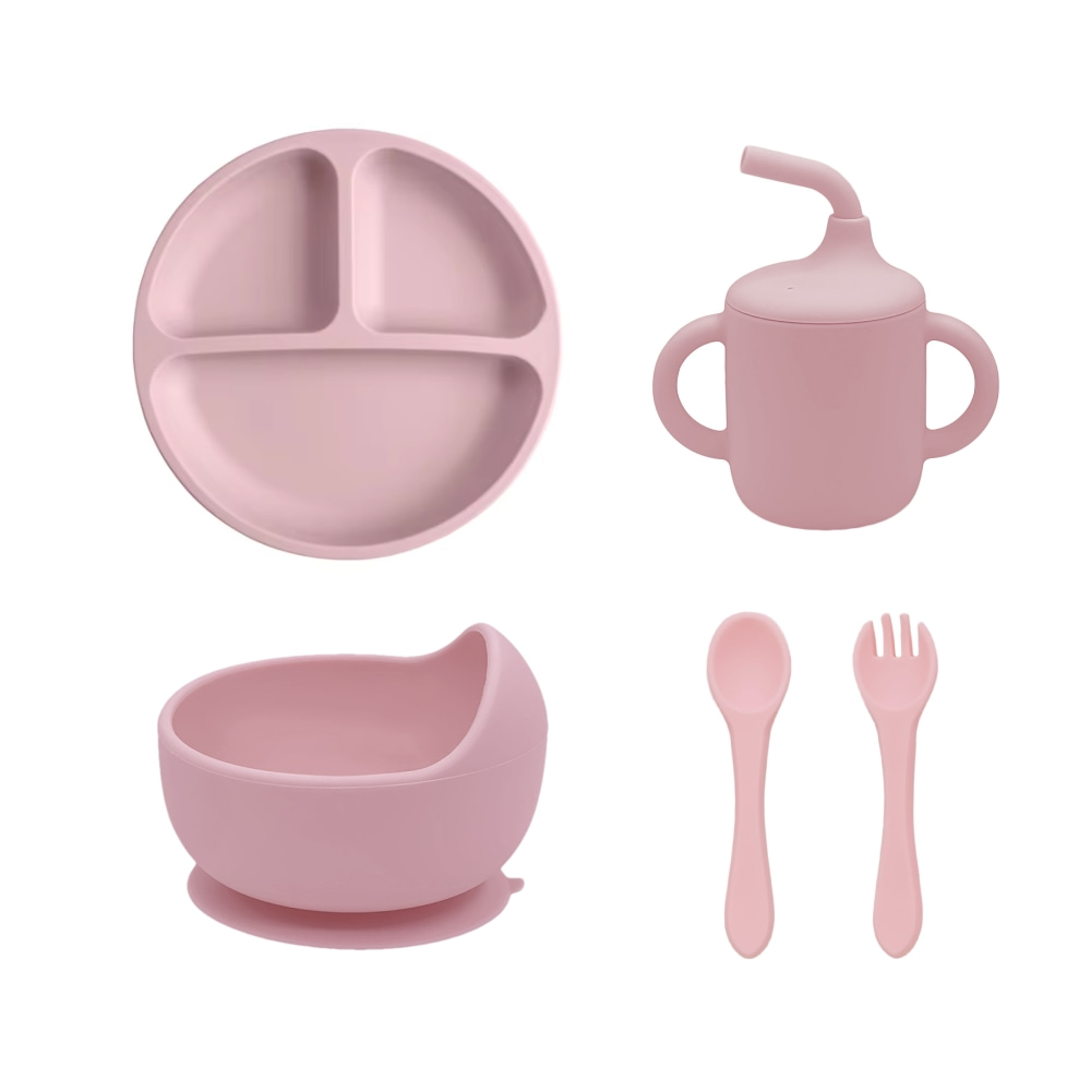 5pcs Silicone Baby Feeding Set - Baby Food Menu 评论和价格