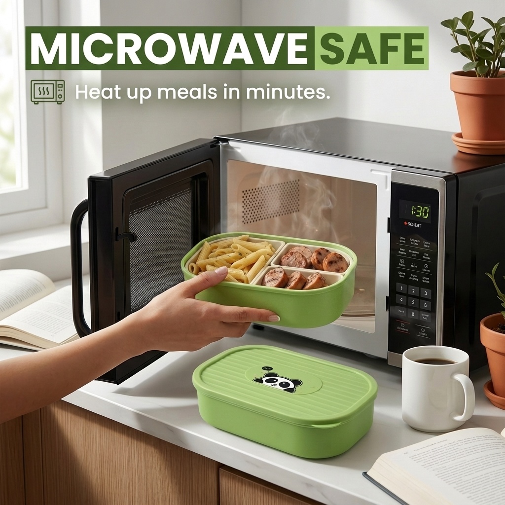 Cute Plastic Divided Lunch Box - Baby Food Fruits 评论和价格