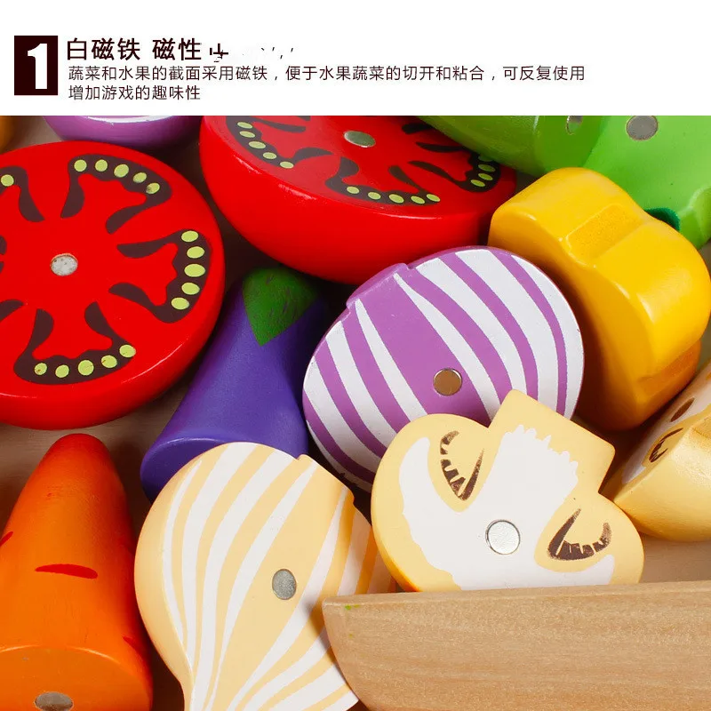 DIY Cute Wooden Cutting Fruit  - Baby Food Cooking Set 评论和价格