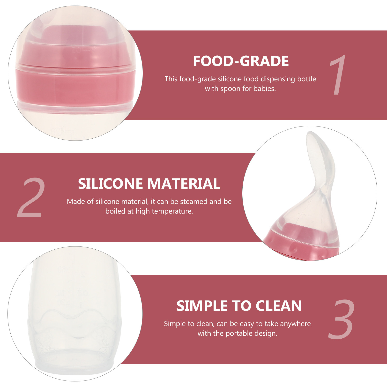 Baby Food Feeder Silicone Sque - Baby Food Dispensing Spoon 评论和价格